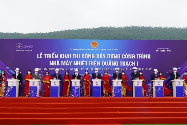 Tập đoàn Điện lực Việt Nam triển khai thi công Nhà máy Nhiệt điện Quảng Trạch I