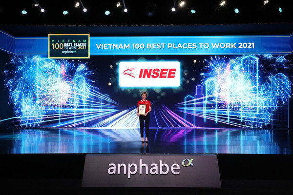 INSEE Việt Nam tiếp tục nằm trong Top 100 nơi làm việc tốt nhất Việt Nam