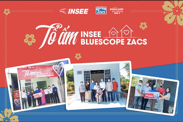 Xi măng INSEE trao tặng tổ ấm INSEE-BLUESCOPE ZACS đến tay các hộ dân khó khăn