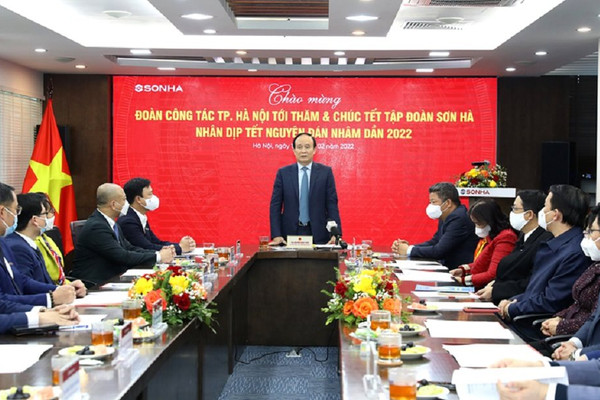 Chủ tịch HĐND TP. Hà Nội Nguyễn Ngọc Tuấn thăm, làm việc với Công ty CP Quốc tế Sơn Hà