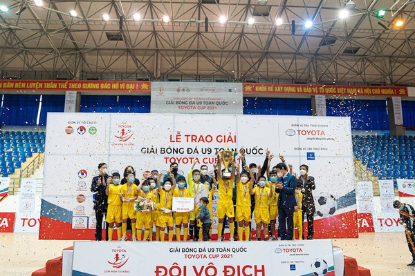 Giải bóng đá U9 toàn quốc Toyota Cup 2021 kết thúc thành công tốt đẹp
