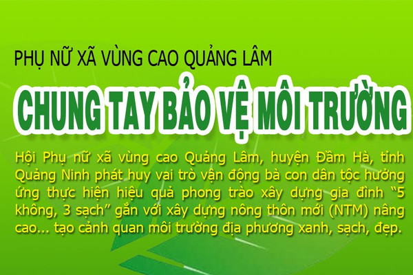 Inforgraphic: Phụ nữ xã vùng cao Quảng Lâm﻿ chung tay bảo vệ môi trường