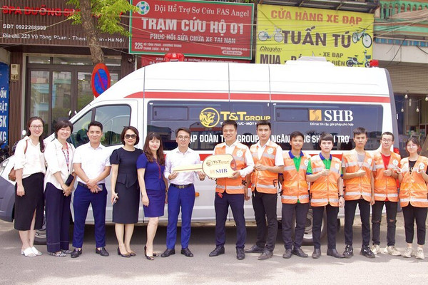 T&T Group và SHB tặng xe cứu thương cho ﻿﻿Đội hỗ trợ sơ cứu FAS Angel Hà Nội