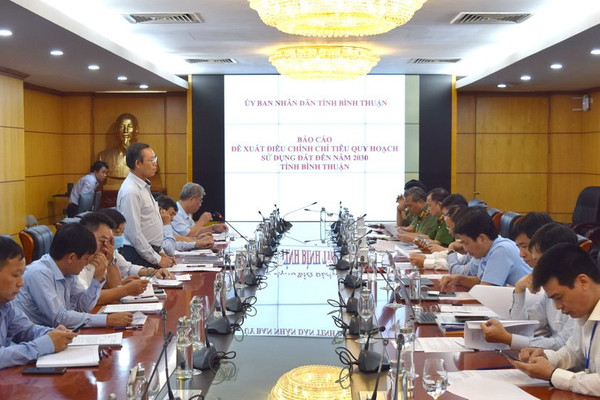 Bộ TN&MT làm việc với UBND tỉnh Bình Thuận về một số chỉ tiêu quy hoạch sử dụng đất
