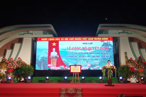 Đồi A Bia (Thừa Thiên – Huế) được xếp hạng di tích lịch sử quốc gia