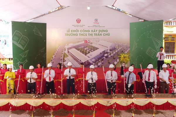 Khởi công xây dựng Trường THCS Thị trấn Chũ, tỉnh Bắc Giang