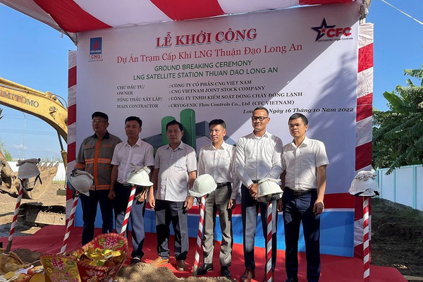 CNG Việt Nam khởi công xây dựng trạm cấp khí LNG đầu tiên tại KCN Thuận Đạo, Long An