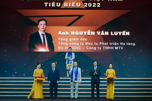 Tổng Giám đốc UDIC Nguyễn Văn Luyến được vinh danh “Doanh nhân trẻ tiêu biểu Việt Nam năm 2022”