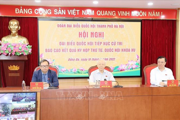 Tổng Bí thư tiếp xúc cử tri Hà Nội sau Kỳ họp thứ 4, Quốc hội khóa XV