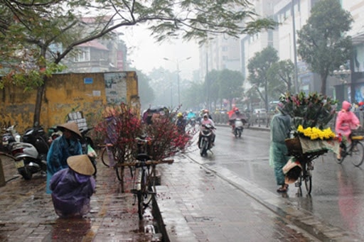 Thời tiết ngày 15/1: Bắc Bộ mưa dông, trời chuyển rét