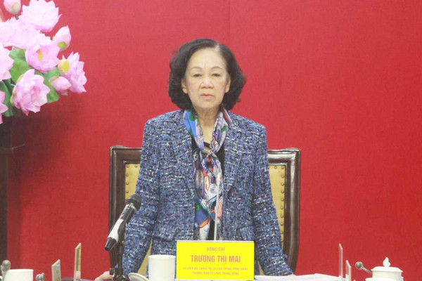 Đồng chí Trương Thị Mai làm việc với Ban Thường vụ Tỉnh uỷ Quảng Ninh