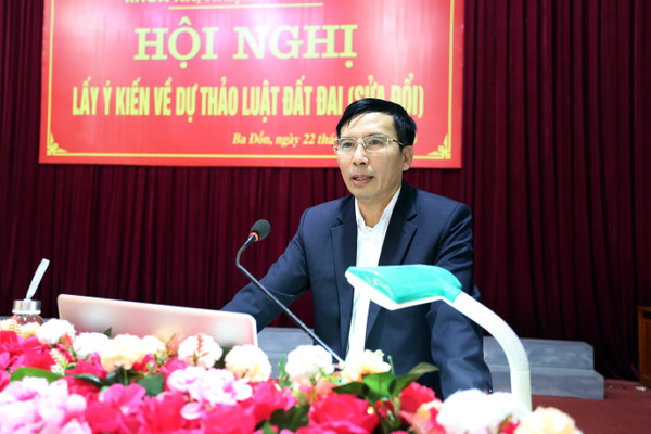 Quảng Bình: Thị xã Ba Đồn lấy ý kiến về dự thảo Luật Đất đai (sửa đổi)