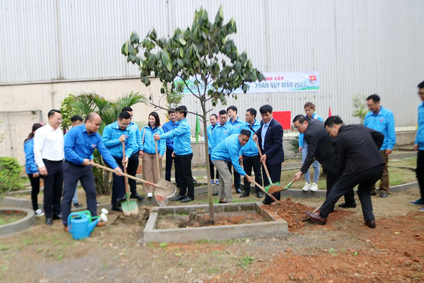 Thanh niên Tập đoàn Hoá chất Việt Nam trồng cây vì môi trường xanh-sạch-đẹp