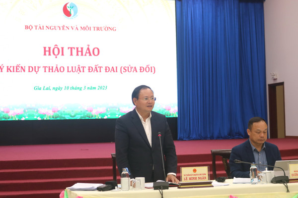 Dự thảo Luật Đất đai (sửa đổi): Bộ TN&MT tổ chức Hội thảo lấy ý kiến 5 tỉnh Tây Nguyên và 2 tỉnh Nam Trung bộ