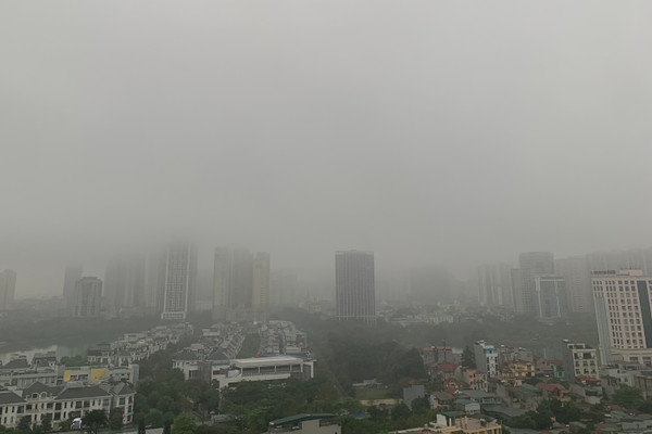 Thời tiết ngày 2/4: Hà Nội nồm ẩm, mưa phùn, sương mù bao phủ