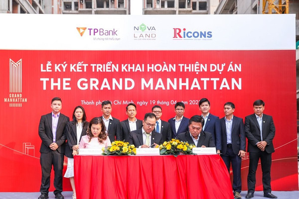 Novaland, TPBank và Ricons ký kết hợp tác triển khai dự án The Grand Manhattan