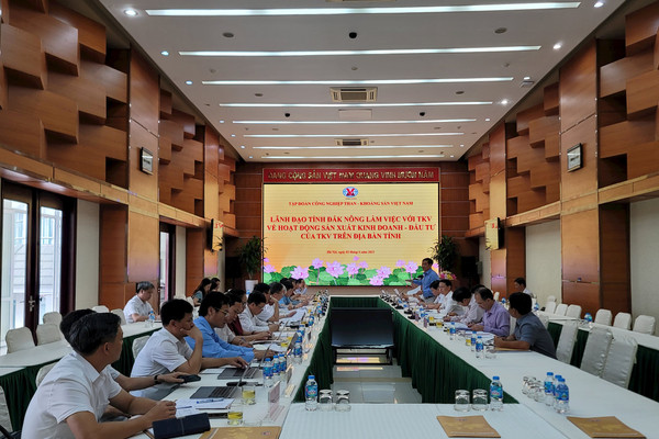 Tập đoàn TKV làm việc với lãnh đạo tỉnh Đắk Nông về hoạt động SXKD trên địa bàn tỉnh