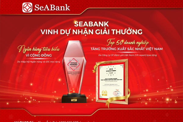 SeABank được vinh danh Ngân hàng tiêu biểu vì cộng đồng 2022
