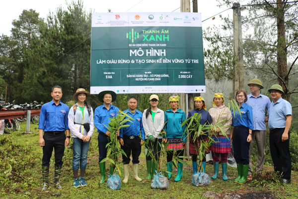 Đoàn Thanh niên Bộ TN&MT tham gia  trồng 2550 cây tre tại huyện Mù Cang Chải, tỉnh Yên Bái
