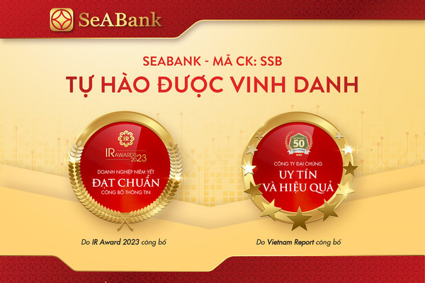 SeABank nhận giải thưởng Top 50 công ty đại chúng uy tín và hiệu quả