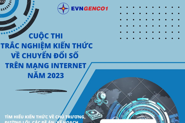 EVNGENCO1 phát động cuộc thi "Trắc nghiệm kiến thức về chuyển đổi số trên mạng internet" năm 2023