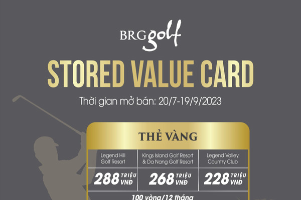 Thẻ Stored Value Card của BRG Golf đồng hành với niềm đam mê golf
