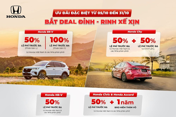 Honda Việt Nam khuyến mại hấp dẫn “Bắt Deal Đỉnh - Rinh Xế Xịn”