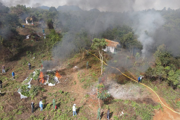 Huyện Tủa Chùa ứng phó cháy rừng và tìm kiếm cứu nạn