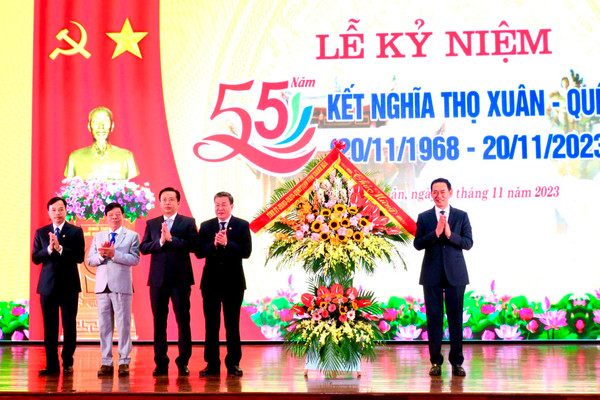 Kỷ niệm 55 năm Ngày kết nghĩa giữa hai huyện Thọ Xuân (Thanh Hóa) và huyện Quế Sơn (Quảng Nam)