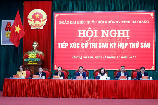 Bộ trưởng Đặng Quốc Khánh cùng Đoàn ĐBQH tỉnh Hà Giang tiếp xúc cử tri sau Kỳ họp thứ 6, Quốc hội khoá XV