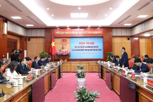 Lãnh đạo tỉnh Bắc Giang làm việc với lãnh đạo tỉnh Lạng Sơn về xúc tiến thu hút lao động