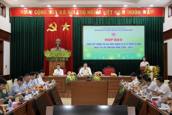Họp báo thông tin về Lễ kỷ niệm 20 năm tái lập tỉnh Đắk Nông