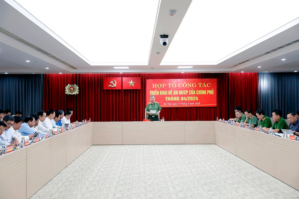 Bộ trưởng Tô Lâm chủ trì Họp Tổ công tác triển khai Đề án 06 tháng 4/2024