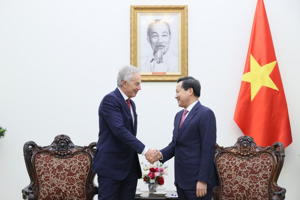 Phó Thủ tướng Lê Minh Khái tiếp cựu Thủ tướng Anh, Chủ tịch Viện TBI Tony Blair