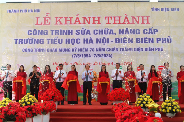 Khánh thành công trình Trường Tiểu học Hà Nội – Điện Biên Phủ chào mừng 70 năm giải phóng Điện Biên