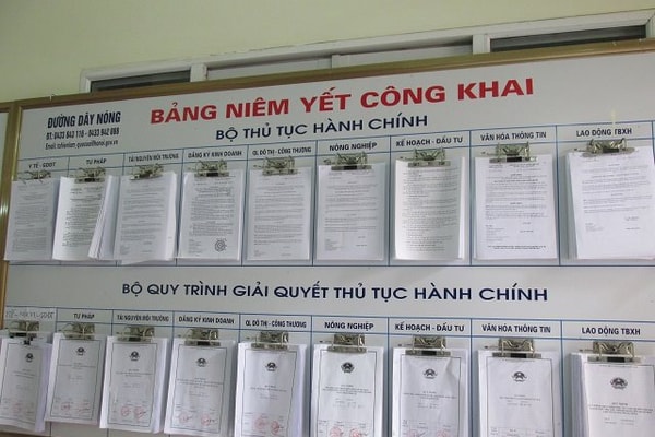 Công bố thủ tục hành chính trong lĩnh vực đất đai thuộc phạm vi chức năng quản lý nhà nước của Bộ TN&MT