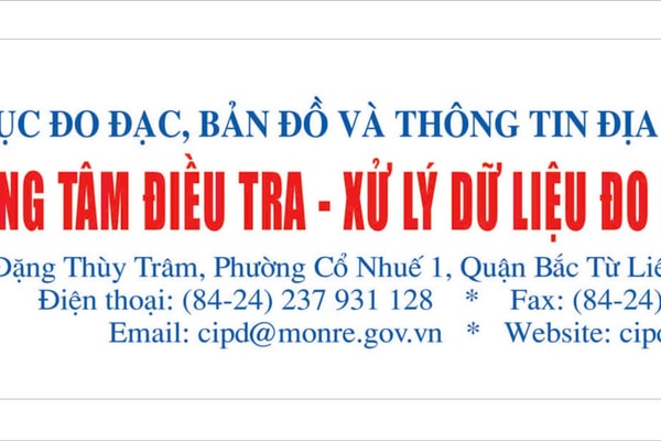 Thông báo xét tuyển viên chức năm 2024 của Trung tâm Điều tra - Xử lý dữ liệu đo đạc và bản đồ