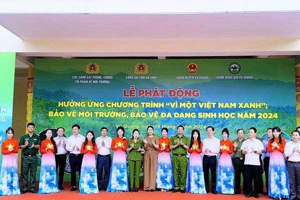 Cục Cảnh sát PCTP về môi trường: Phát động hưởng ứng Chương trình “Vì một Việt Nam xanh” tại Hà Tĩnh