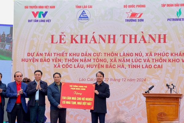 PV GAS tài trợ 10 tỷ đồng tái thiết khu dân cư thôn Kho Vàng