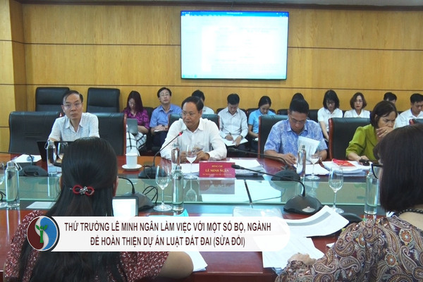 Thứ trưởng Lê Minh Ngân làm việc với một số Bộ, ngành để hoàn thiện Dự án Luật Đất đai (sửa đổi) 