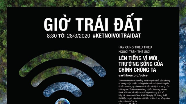 Giờ Trái đất: Sử dụng tiết kiệm năng lượng để ứng phó với biến đổi khí hậu 