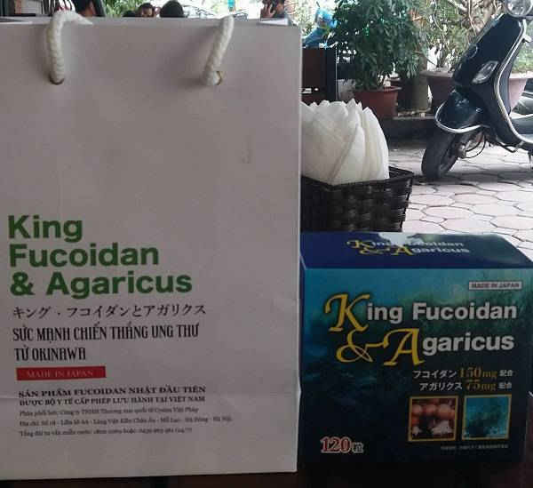 Thực phẩm chức năng King Fucoidan & Agaricus không phải là thuốc chữa bệnh