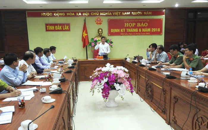 Đắk Lắk: Nhiều nội dung Báo TN&MT phản ánh được trao đổi tại buổi họp báo định kỳ tháng 6/2018