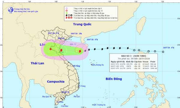 Tin nhanh về bão số 3 (Son – Tinh)