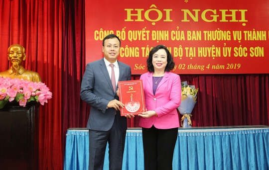 Công bố Quyết định bổ nhiệm Phó bí thư huyện Sóc Sơn