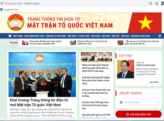 Khai trương Trang thông tin điện tử mới Mặt trận Tổ quốc Việt Nam