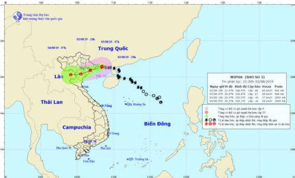 Các tỉnh ven biển Quảng Ninh đến Hải Phòng có gió giật cấp 6-7