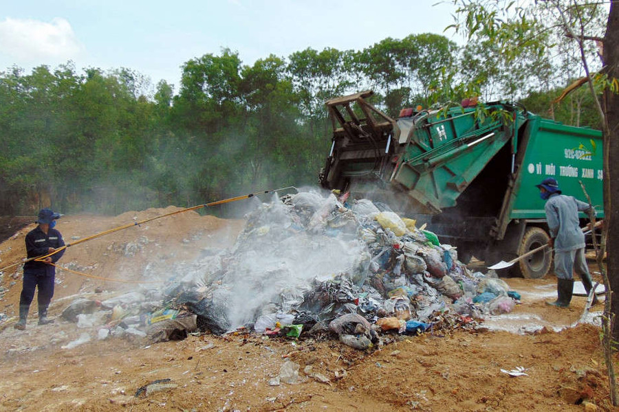 Quảng Nam: Khu xử lý rác thải sinh hoạt Tam Nghĩa hoạt động trở lại