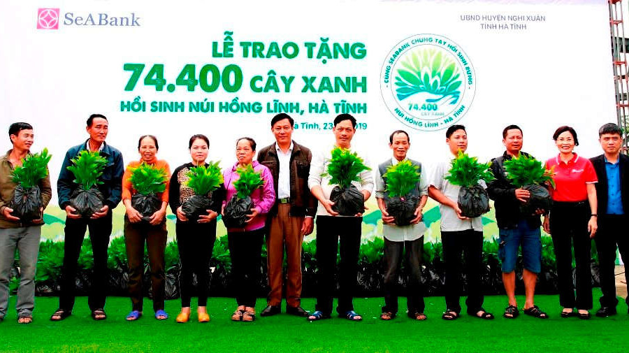 SeABank trao tặng 74.400 cây xanh cho tỉnh Hà Tĩnh