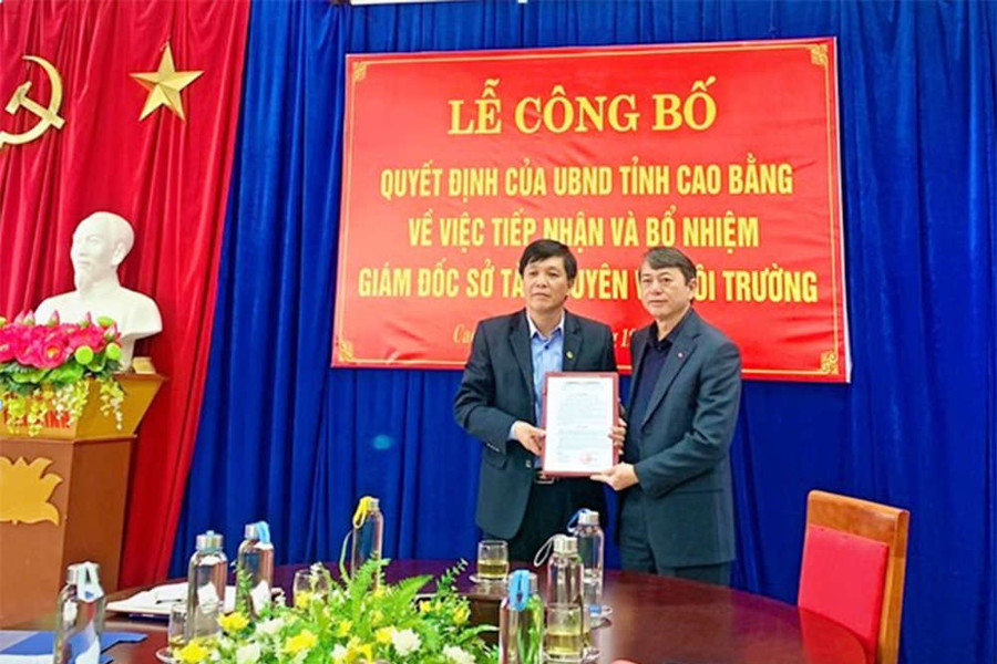 Công bố Quyết định bổ nhiệm Giám đốc Sở TN&MT  tỉnh Cao Bằng